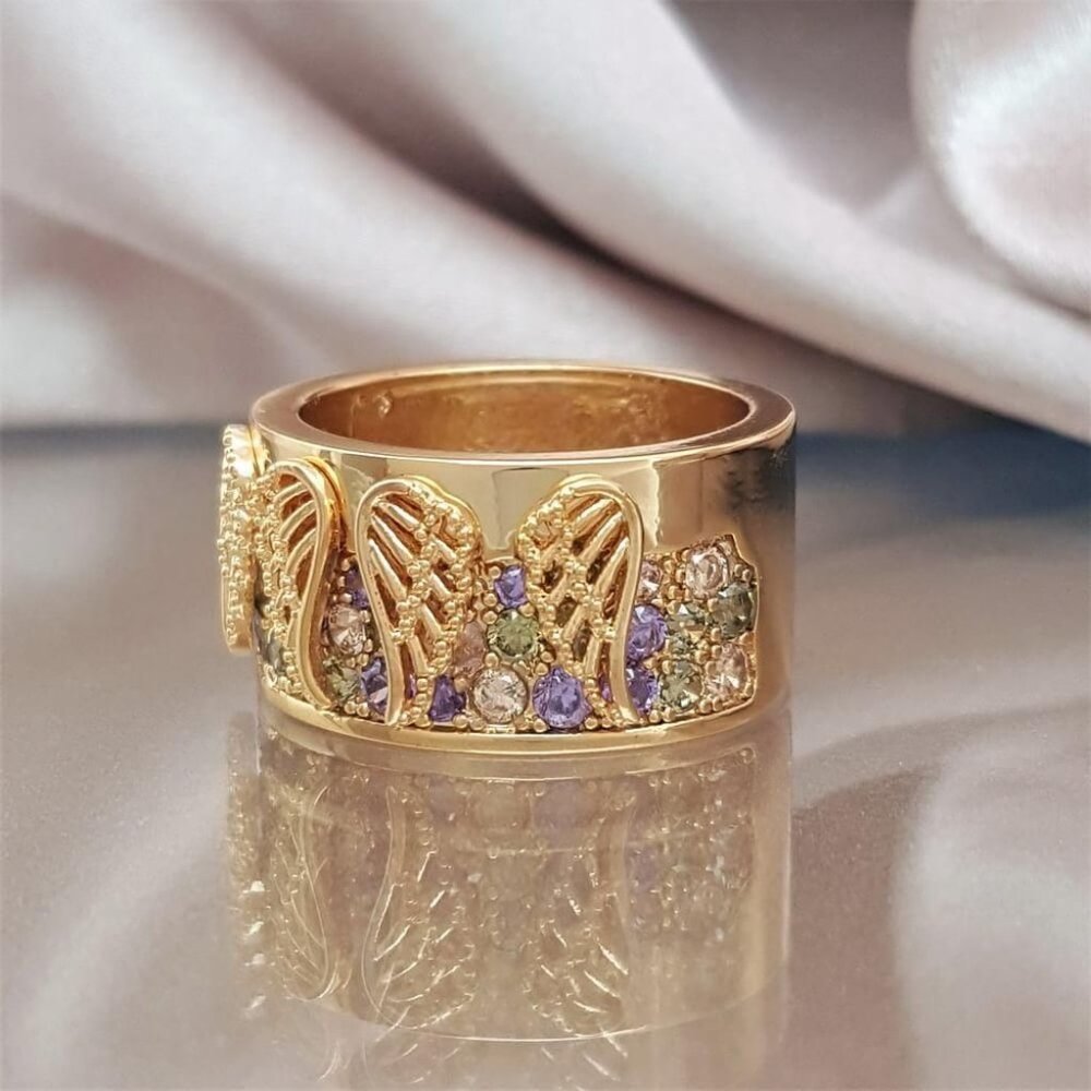 Angel Wings of Protection Ring, Size 7